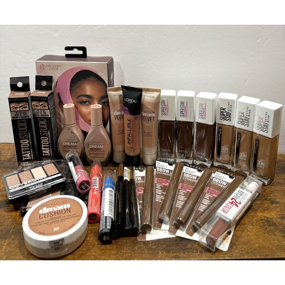 30 Pc Name Brand Mixed Makeup Wholesale Lot Maybelline L'Oreal NYX Revlon Etc